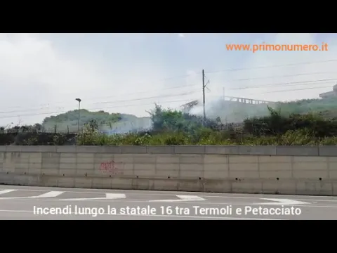 <span style="color:var(--accent)">Video:</span> Incendi lungo la ferrovia della Statale 16