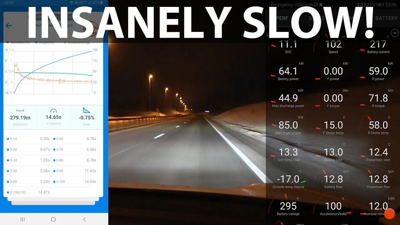 Tesla Model 3 Performance acceleration tests 90-10 %