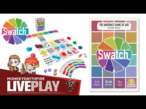 SWATCH: THE ABSTRACT GAME OF ART - MINERVA TABLETOP GAMING | BOARD GAME LIVE PLAY |