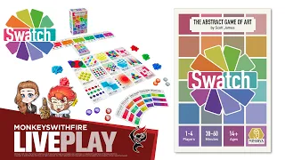 SWATCH: THE ABSTRACT GAME OF ART - MINERVA TABLETOP GAMING | BOARD GAME LIVE PLAY |