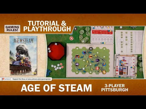 Age of Steam Deluxe - Tutorial and Playthrough - 3-player Pittsburgh