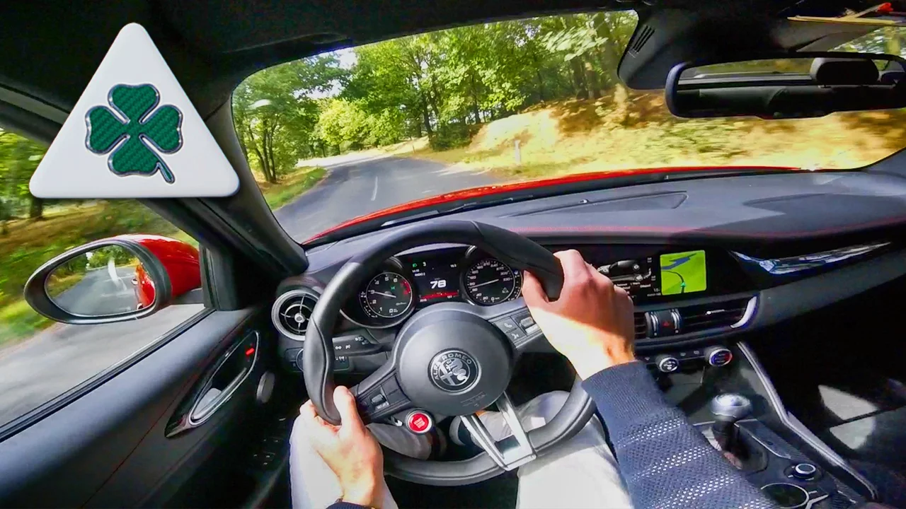 Alfa Romeo Giulia Quadrifoglio Verde QV Test Drive POV & Acceleration sound