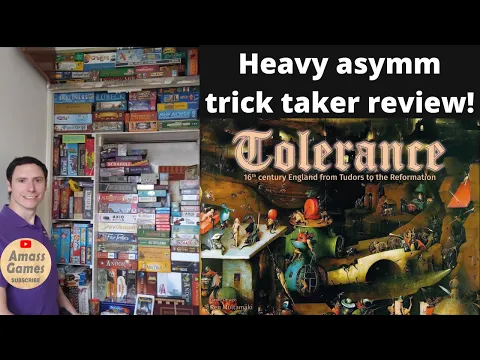 Tolerance trick taking card game how to play review components art AmassGames Essen Spiel asymmetric