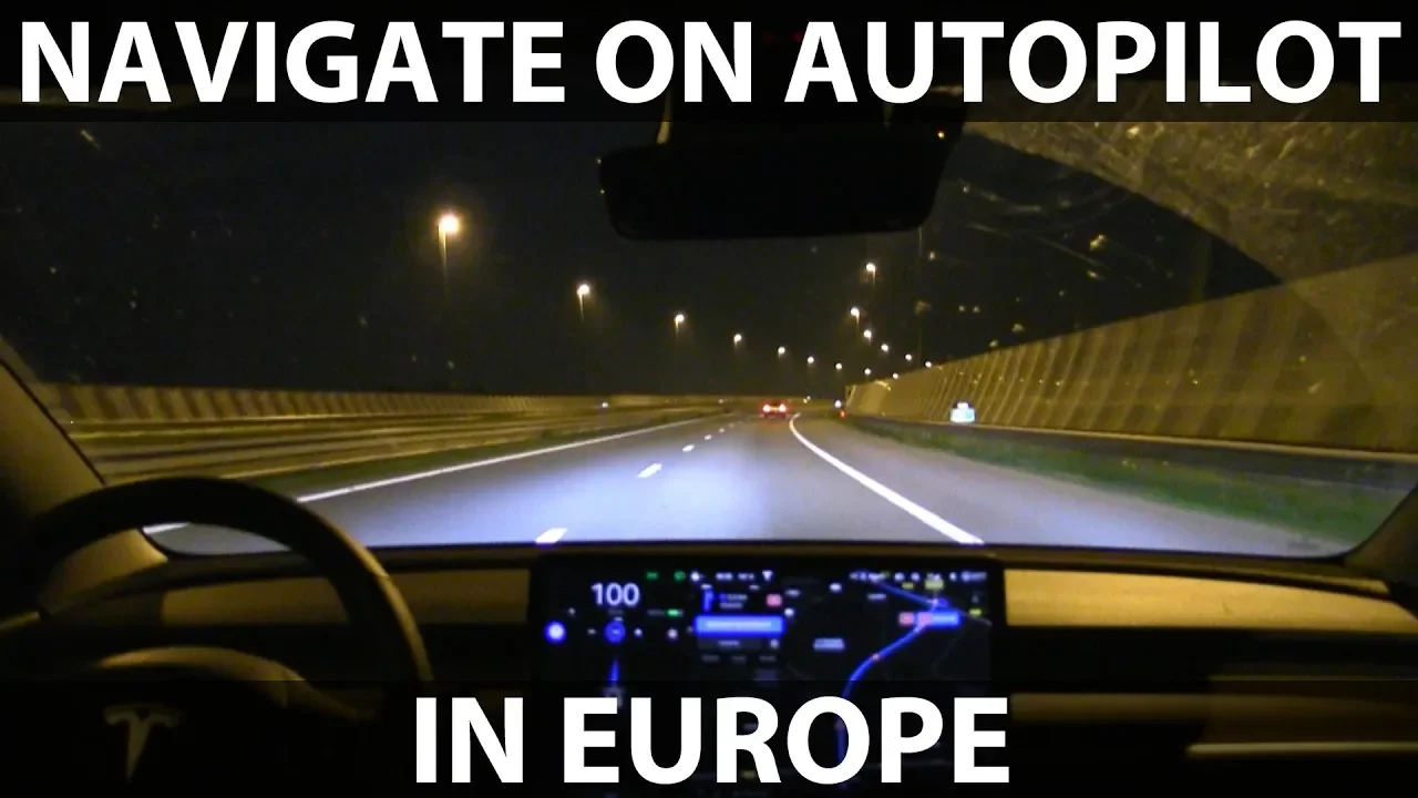 Model 3 Navigate on Autopilot in Amsterdam