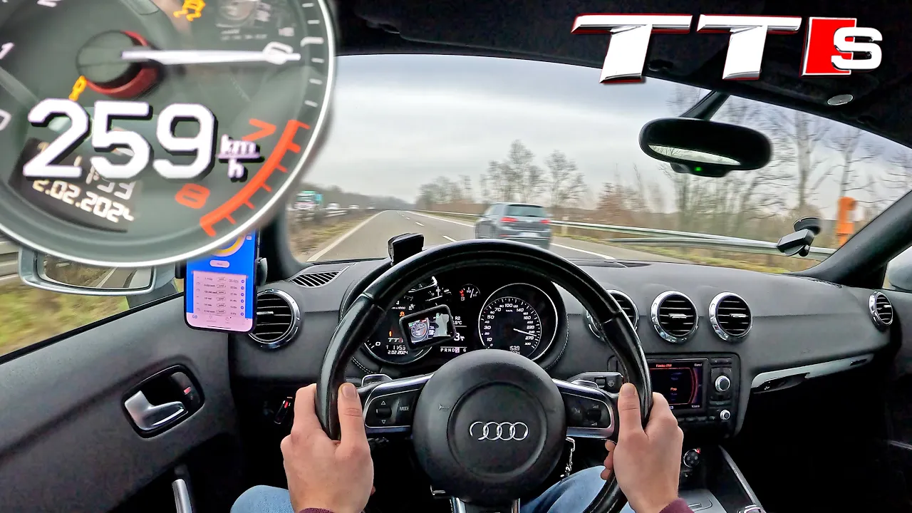 2008 AUDI TTS | 259KM/H on GERMAN AUTOBAHN
