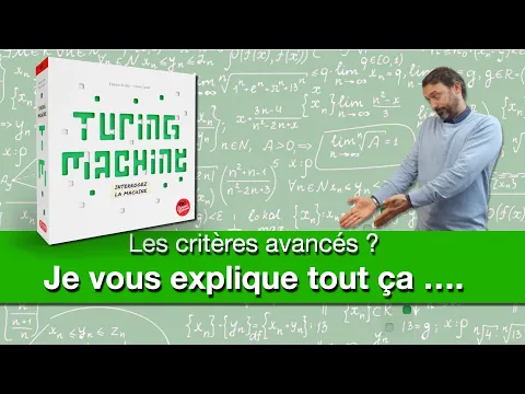 Turing machine - comprendre les cartes critères
