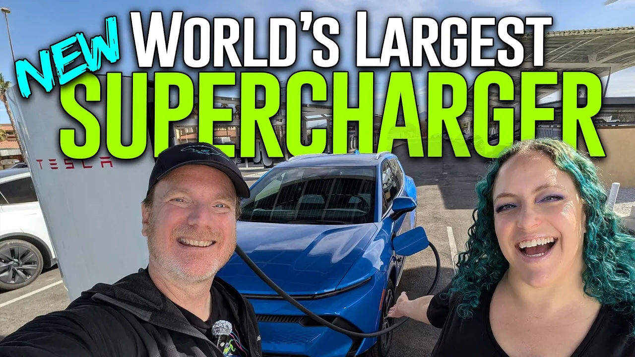 We visit the Largest Tesla Supercharger Station in the World with our Equinox EV!