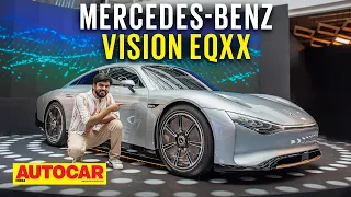 Mercedes-Benz Vision EQXX walkaround - Over 1000km on a single charge! | First Look | Autocar India