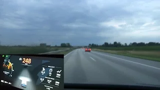 Tesla Model X P90DL on German unrestricted autobahn