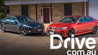 Ford Falcon XR8 2015 v Holden Commodore SS-V Redline | Drive.com.au