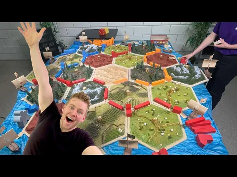 Let's play the world's BIGGEST game of Catan!!
