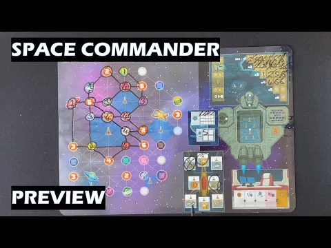 Space Commander board game preview print and play roll and write