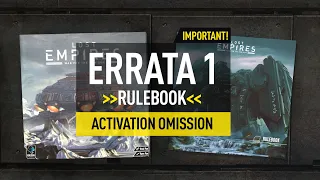 Lost Empires: War for the New Sun - Important Errata