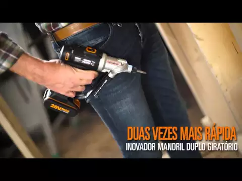 Parafusadeira e Furadadeira Bateria 20V Wx176 Switchdriver Bivolt Worx