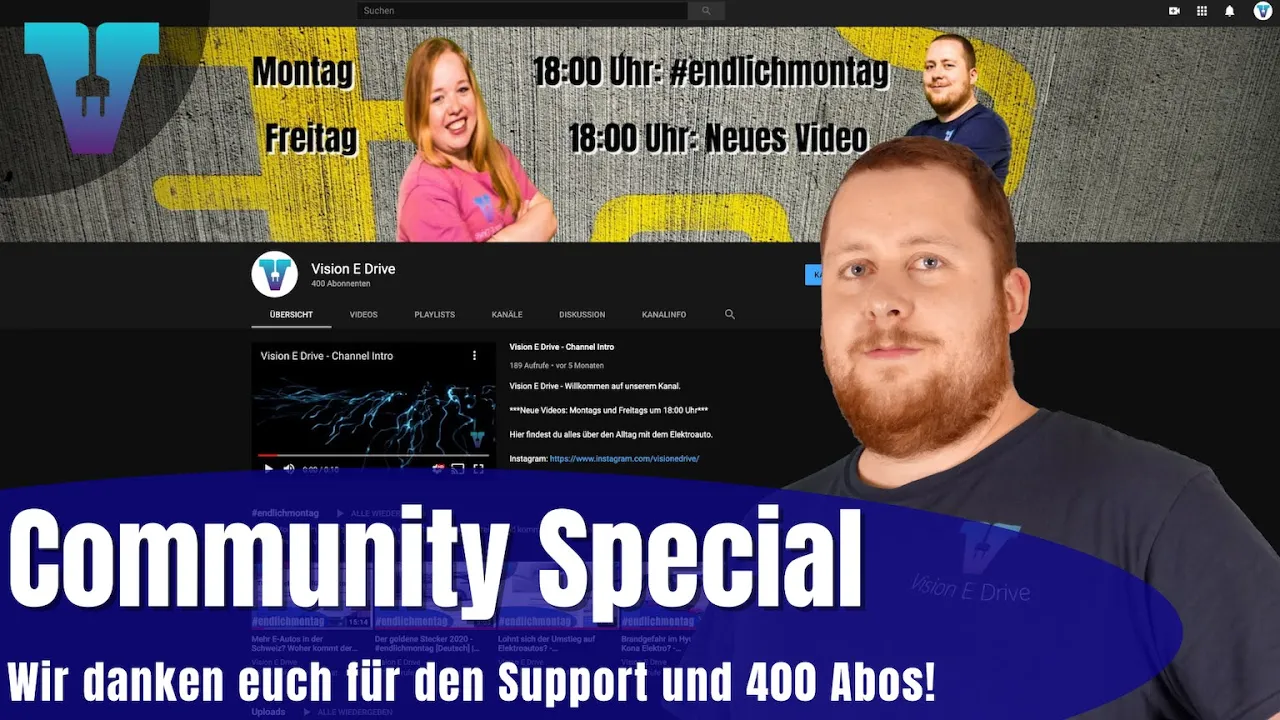 Community Special und Einblicke in den Kanal - Danke für 400 Abos  [Deutsch] | Vision E Drive #40