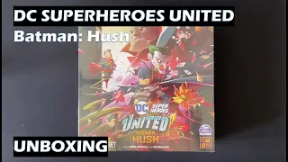 Unboxing DC Superheroes United Batman Hush baord game