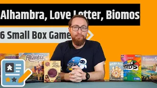 6 More Small Box Game Reviews - Alhambra, Love Letter, Score Cards & More!