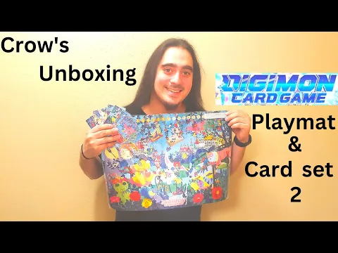 Crow's unboxing Digimon Card game playmat & card set 2