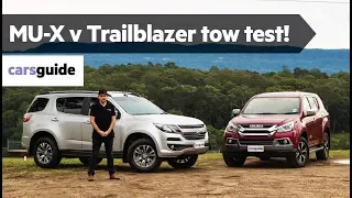 Isuzu MU-X vs Holden Trailblazer 2019 review: tow test