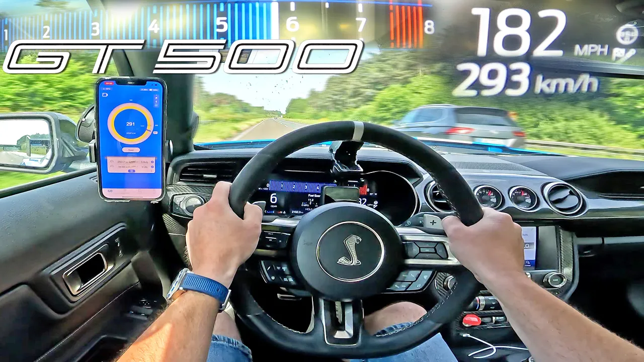 SHELBY GT500 is AMERICAN MUSCLE on GERMAN AUTOBAHN & NO SPEED LIMIT