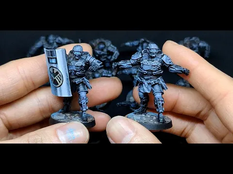 Speed-Painting Guards from Marvel Zombies