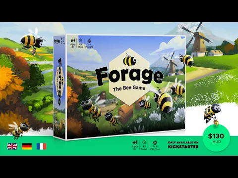 Forage Bee Board Game – Magnetic Bees, Seasons & Strategy (Kickstarter Trailer)