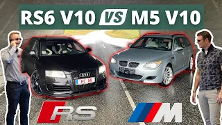 KØRETUREN - Vi kører STATIONCARS MED V10 motorer...! BMW M5 Touring (e61) vs Audi RS6 (c6) Avant
