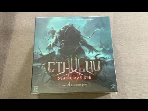 The Discriminating Gamer: Cthulhu: Death May Die - Fear of the Unknown unboxing with Ray