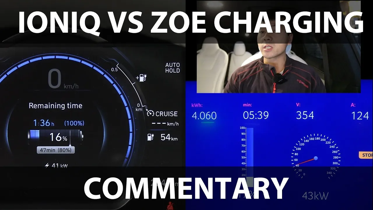Zoe 52 kWh vs Ioniq 38 kWh fast charging