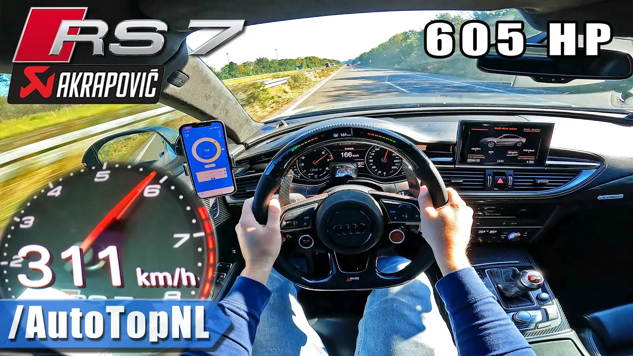 AUDI RS7 605HP | 311KM/H TOP SPEED on AUTOBAHN by AutoTopNL