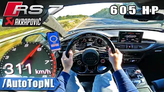 AUDI RS7 605HP | 311KM/H TOP SPEED on AUTOBAHN by AutoTopNL
