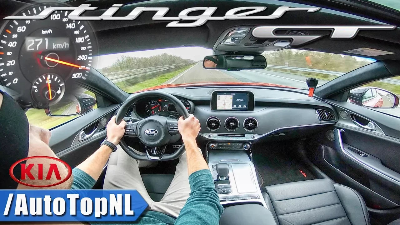TOP SPEED on AUTOBAHN | KIA STINGER GT V6 AWD by AutoTopNL
