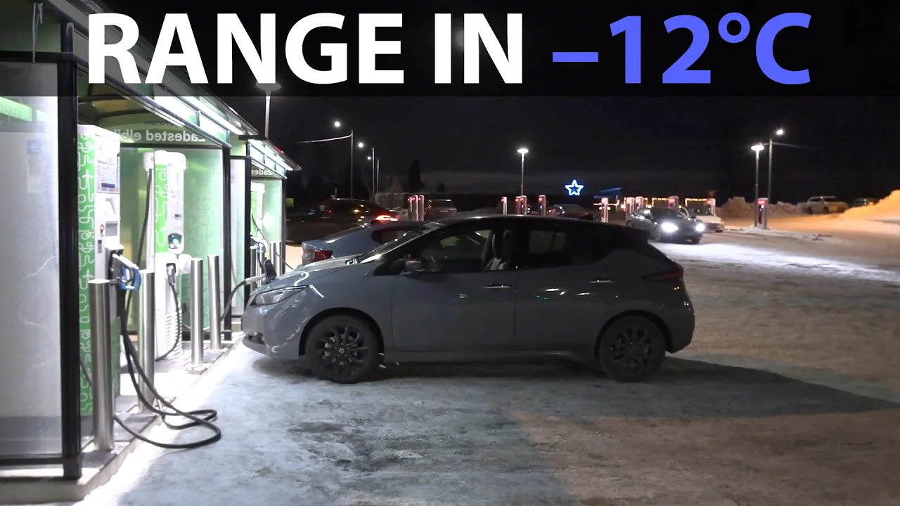 Nissan Leaf 62 kWh winter range test