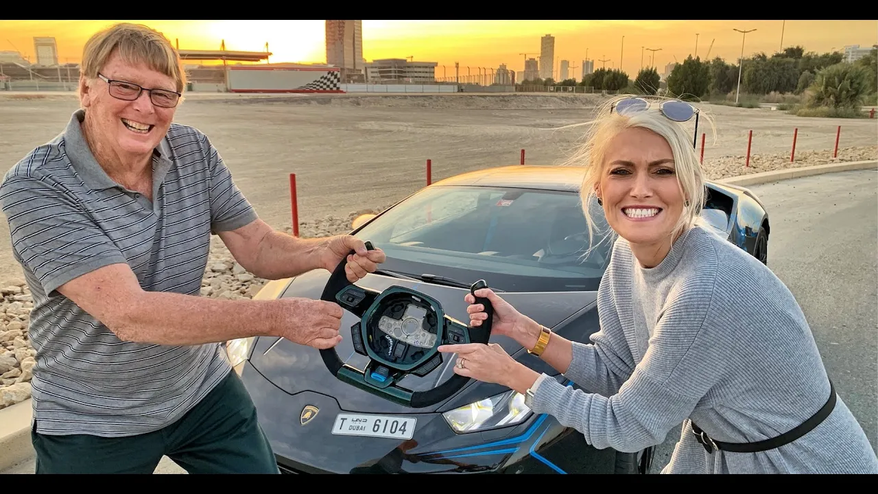 Teaching Dad How To Drive A Lamborghini