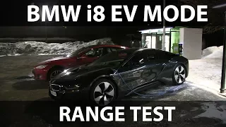 BMW i8 EV mode range test