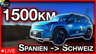 Live aus dem KIA EV9 - 1500km zurück in die Schweiz!