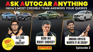 Ask Autocar Anything - Seltos vs Creta, best Innova to buy and more | AAA Ep. 2 | Autocar India