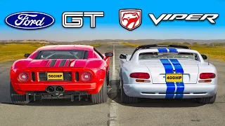 Ford GT vs Dodge Viper: DRAG RACE
