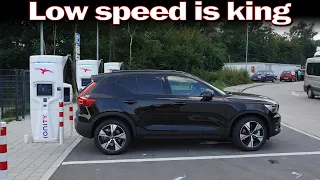 Volvo XC40 Pure Electric Twin - 90 km/h full range test
