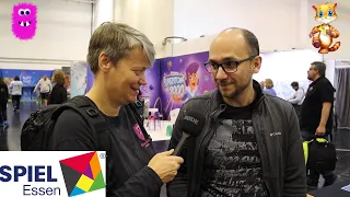 Overview with the designer at Essen Spiel 2024 - Dirt and Glory