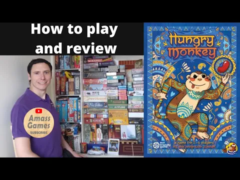 Hungry Monkey how to setup play and review board game Castle Con AmassGames 4K #games #boardgame