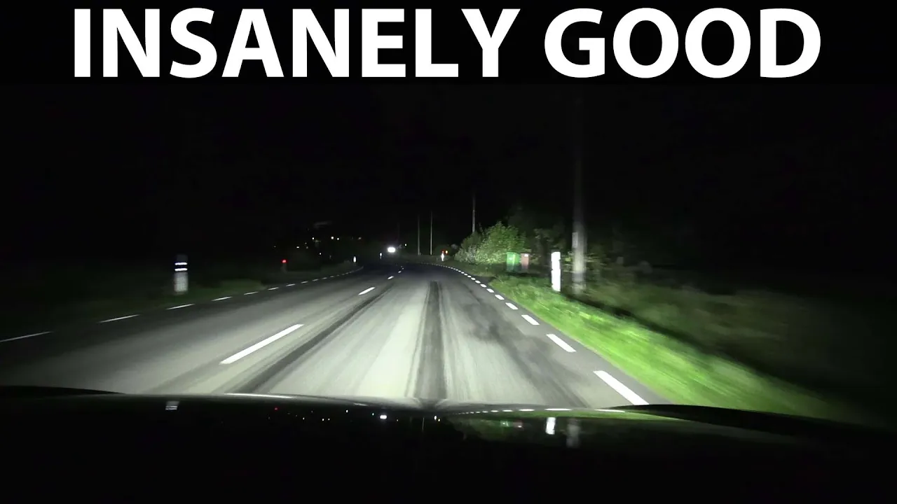 Audi RS e-tron GT LED matrix and laser lights test