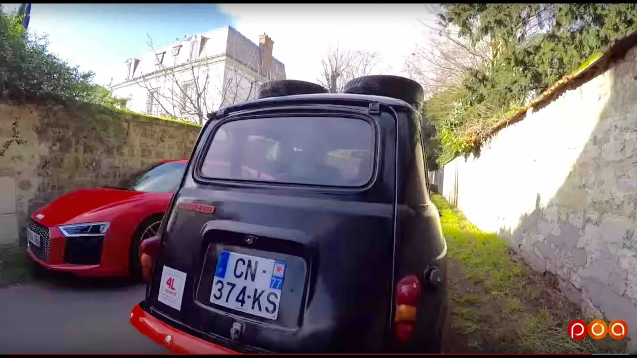 Audi R8 V10 plus 2016 : le choc face à la Renault 4L Trophy - Essai 2/4