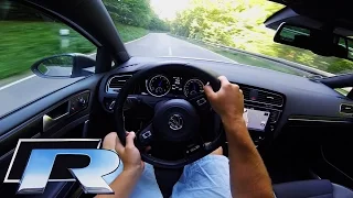 VW Golf R MK7 POV Test Drive 373HP LOUD! Exhaust Sound & Acceleration TUNED by RaceChip