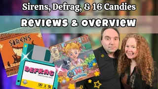 Sirens, Defrag and 16 Candies - 3 mini Reviews for 3 mini games