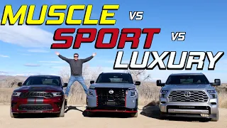 Toyota Sequoia vs Nissan Armada vs Dodge Durango Hellcat: One Of These Is NOT Like the Others!