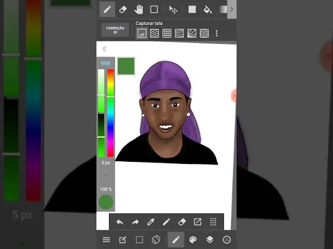 CARICATURA FEITA NO CELULAR PELO (MEDIBANG)