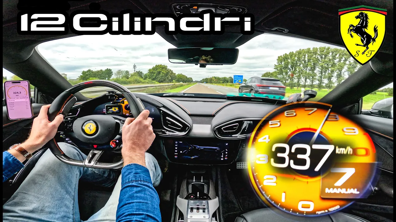 FERRARI 12 CILINDRI is a V12 BEAST on the UNLIMITED AUTOBAHN!