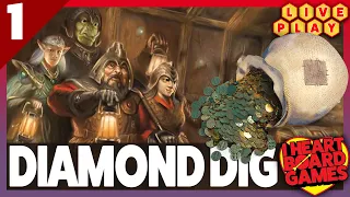 Diamond Dig live play w/ 3 players, from Alan R. Moon, Bobby West, and Mr B Games