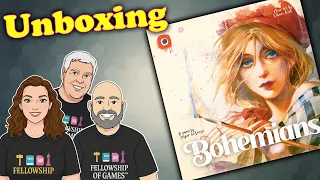 Bohemians Board Game Unboxing | Components, Artwork & First Look
